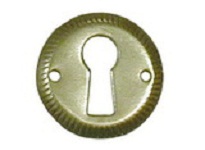 N2008 3 1 In. Diameter Key Hole Escutcheon - Brass