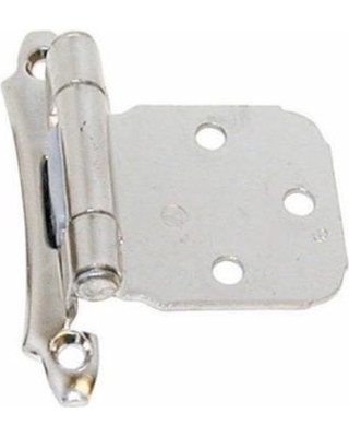 Amerock A03429 W Variable Overlay Self-closing Hinges - White & Chrome Tip
