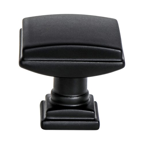 1.25 In. Tailored Traditional Knob, Matte Black