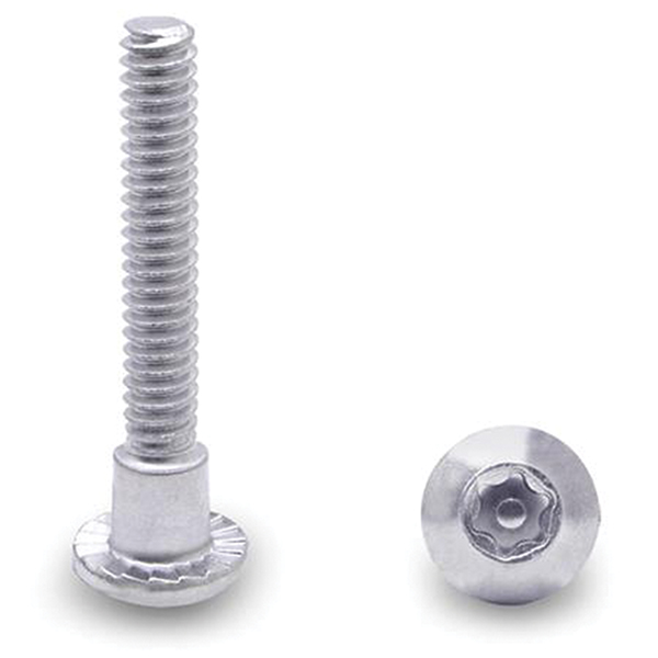 Jn88273 1.38 In. Six Lobe Shoulder Screw With Anti-tamper Pin, Chrome Plated