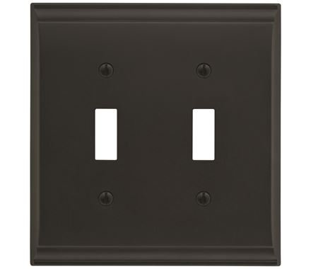 4.87 X 4.93 In. Candler 2 Toggle Wall Plate, Black Bronze