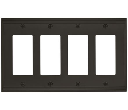 8.31 X 4.93 In. Candler 4 Toggle Wall Plate, Black Bronze