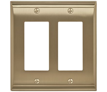 4.87 X 4.93 In. Candler 2 Rocker Wall Plate, Golden Champagne