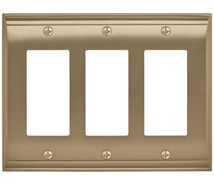 6.5 X 4.93 In. Candler 3 Rocker Wall Plate, Golden Champagne