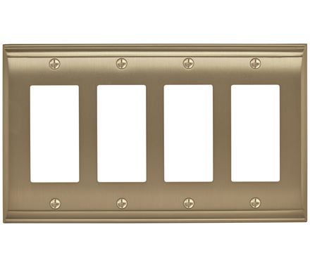 8.31 X 4.93 In. Candler 4 Rocker Wall Plate, Golden Champagne