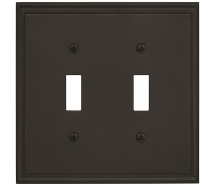 5 X 4.93 In. Mulholland 2 Toggle Wall Plate, Black Bronze