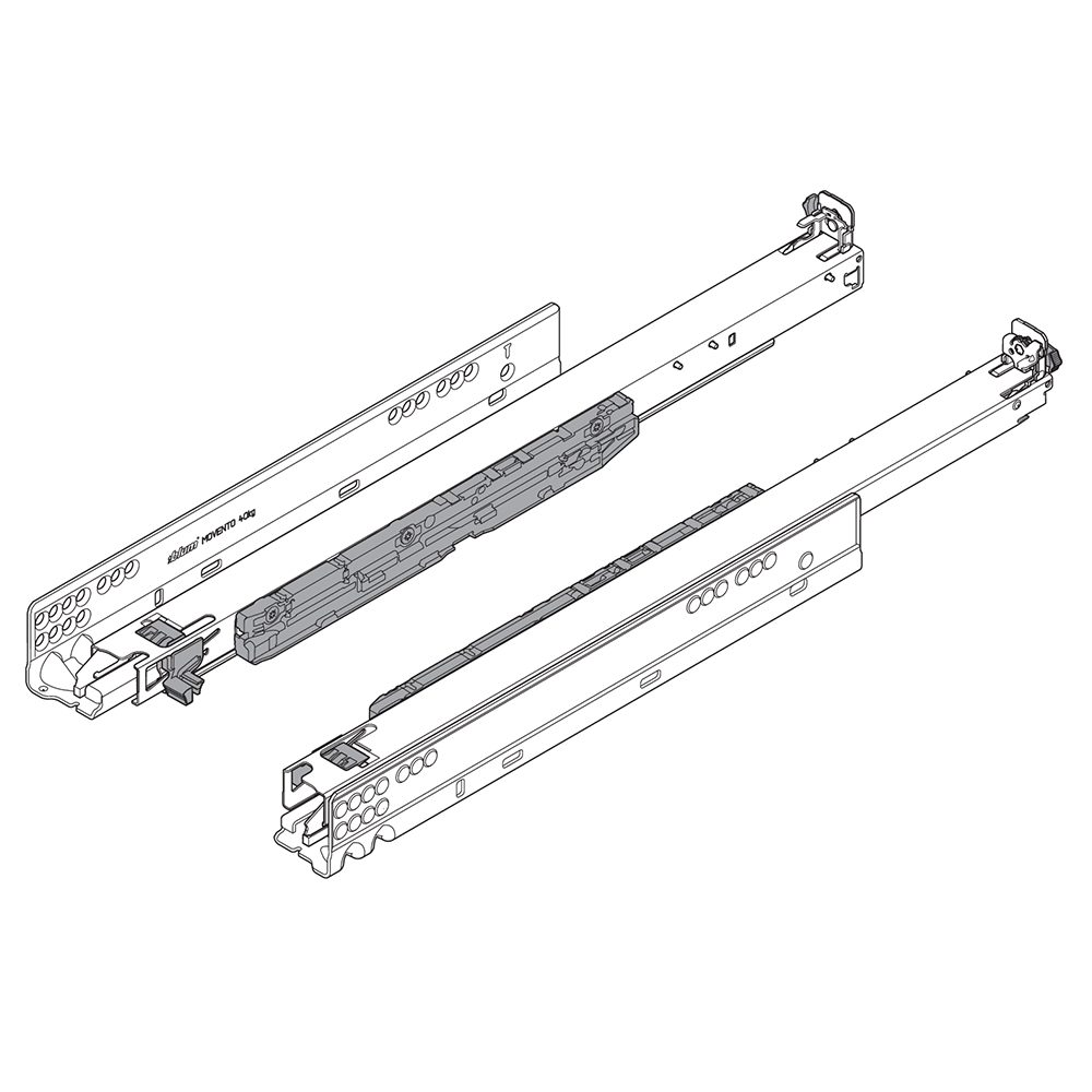 21 In. Movento Drawer Slides - 155 Lbs