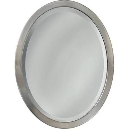 6295 23 X 29 In. Brush Nickel Oval Mirror