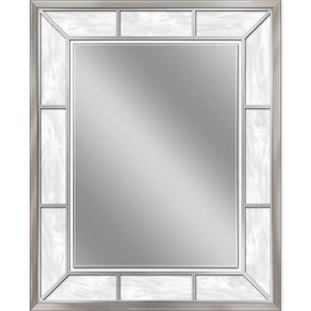 8003 31.25 X 25.25 In. Alabaster Wall Mirror - Brush Nickle
