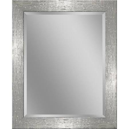 8032 45.5 X 35.5 In. Driftwood Wall Mirror - Chrome & White