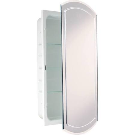 8209 16 X 26 In. Recessed V-groove Beveled Eclipse Medicine Cabinet Mirror - White