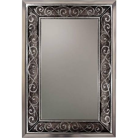8603 37.25 X 25.25 In. Silver Verona Scroll Mirror