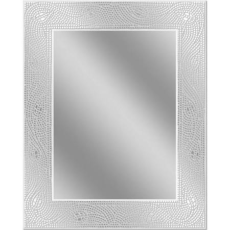 8685 24 X 30 In. Crystal Mosaic Etched Mirror - White