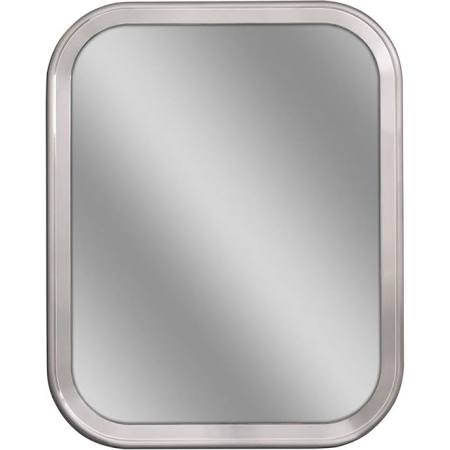 8774 30 X 24 In. Radius Corner Metal Framed Wall Mirror - Brush Nickle