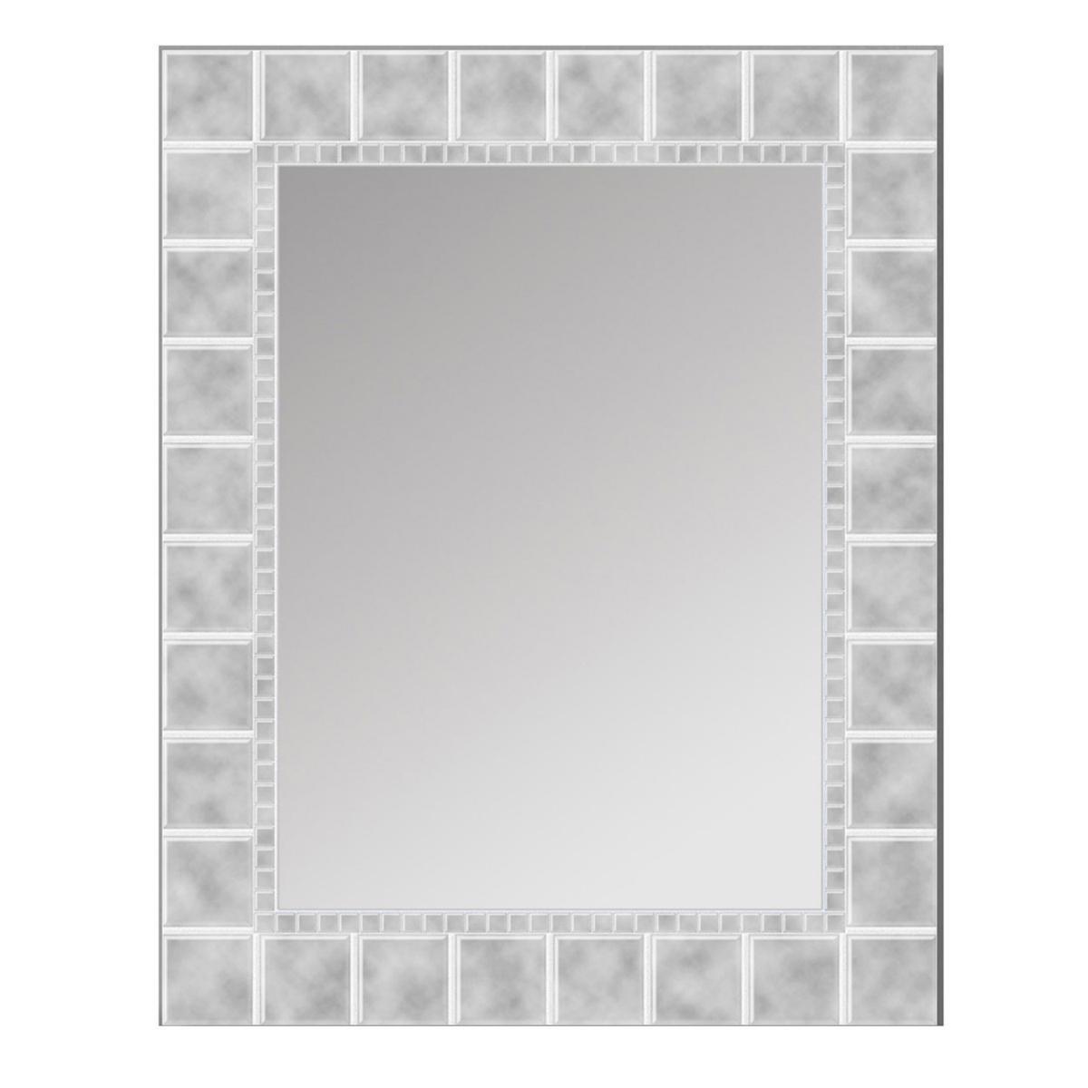 8148 24 X 30 In. Off White Glass Block Mirror