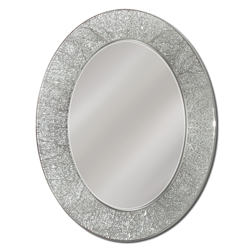 8640 23 X 29 In. Coral Oval Mirror