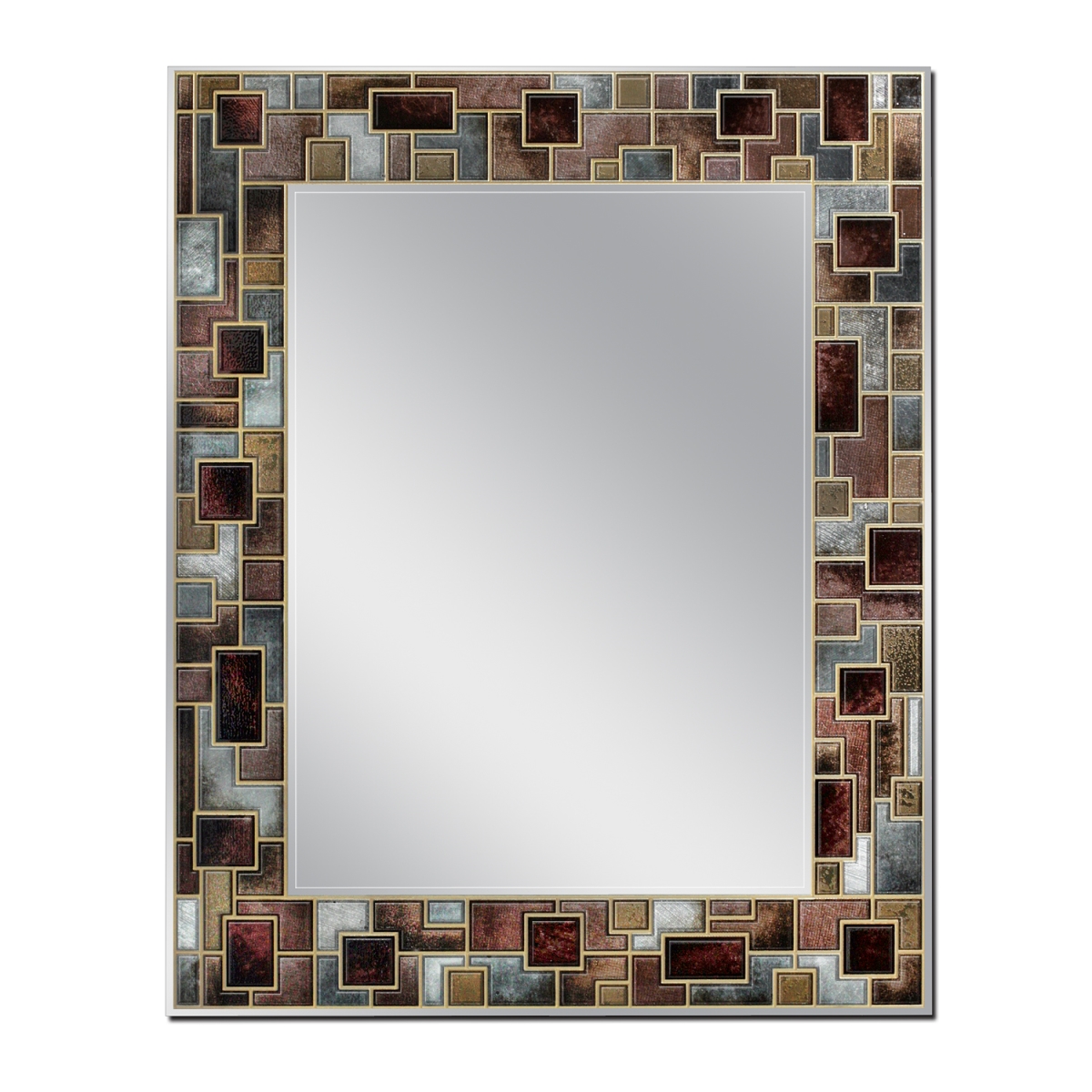 Head West 8256 23.5 X 29.5 In. Modern Mosaic Single Frameless Wall Mirror