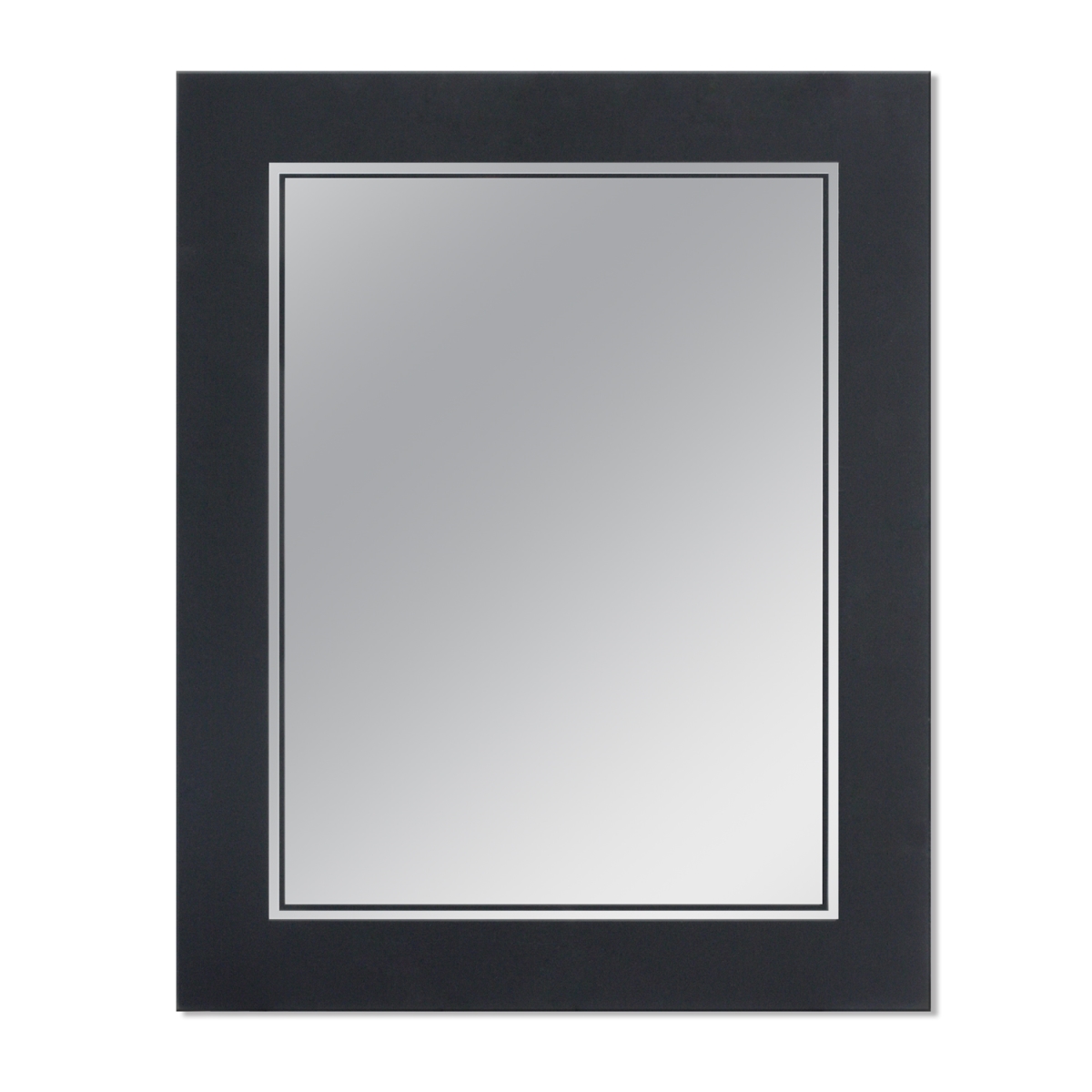 Head West 8257 23.5 X 29.5 In. Frosted Single Frameless Wall Mirror - Matte Black