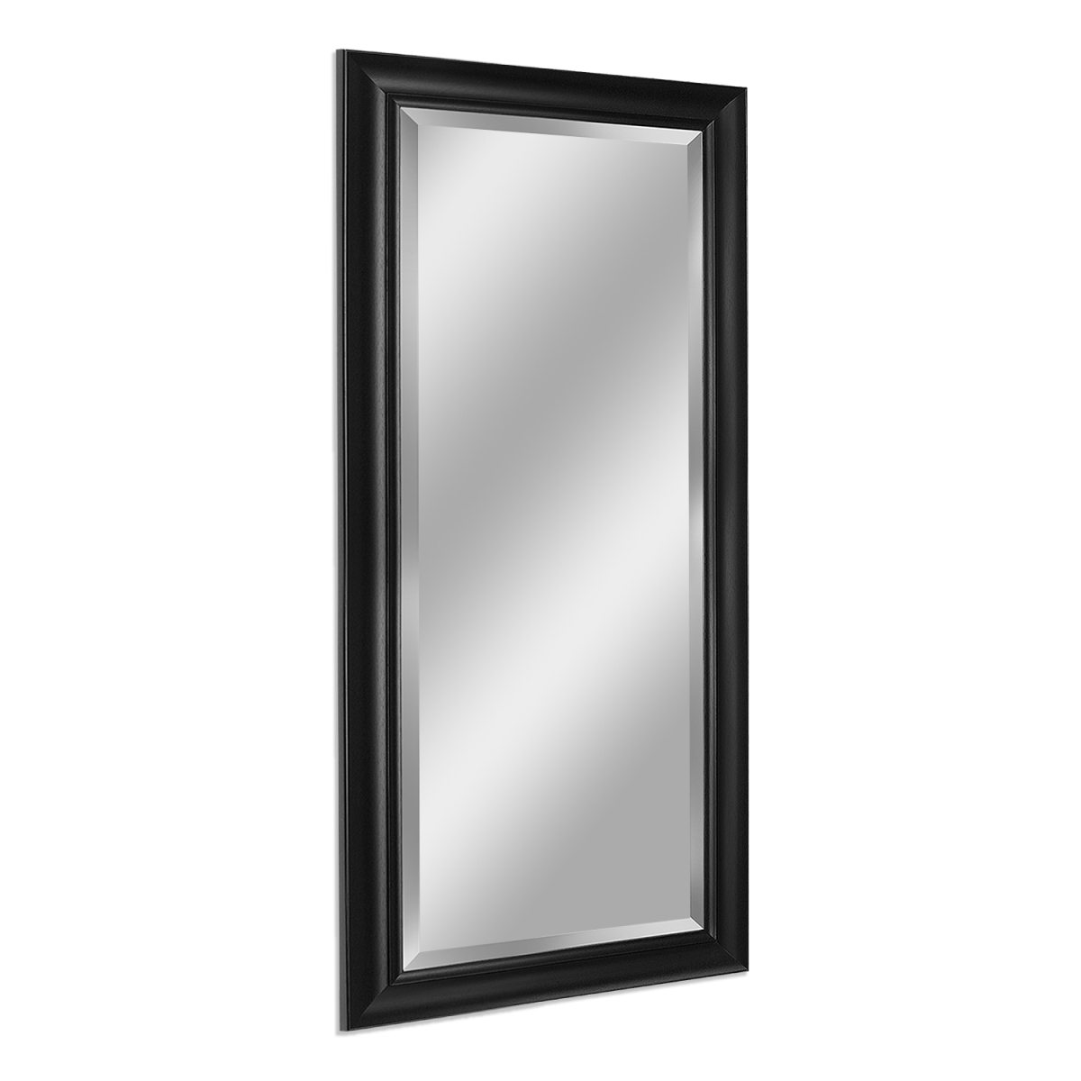 8164 30.5 X 64.5 In. Polystyrene Contemporary Black Frame Leaner Mirror