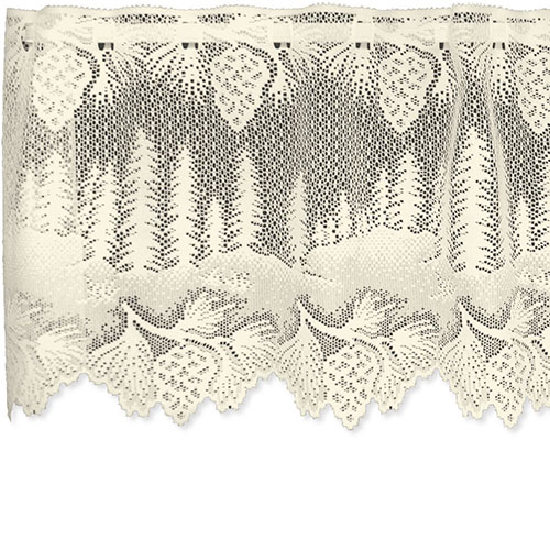 60 X 16 In. Pinecone Valance, White