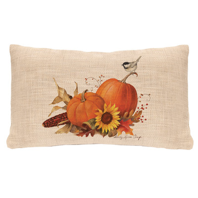 12 X 20 In. Harvest Pumpkin Pillow Cover, Natural