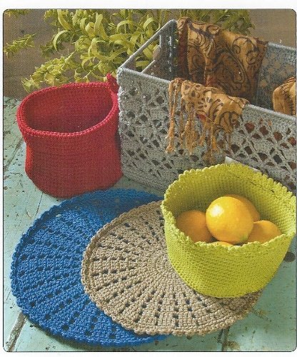 10 In. Mode Crochet Round Doily, Tan