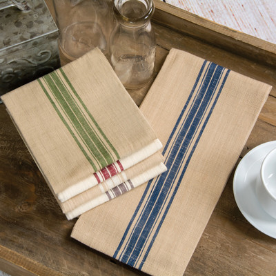 Fkttsc-3 Farmhouse Kitchen Tea Towel With Stripes