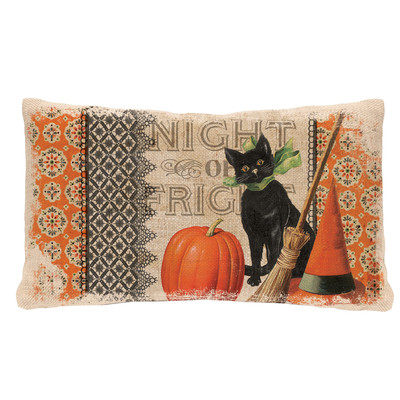 12 X 20 In. Victorian Halloween Pillow Cover, Natural