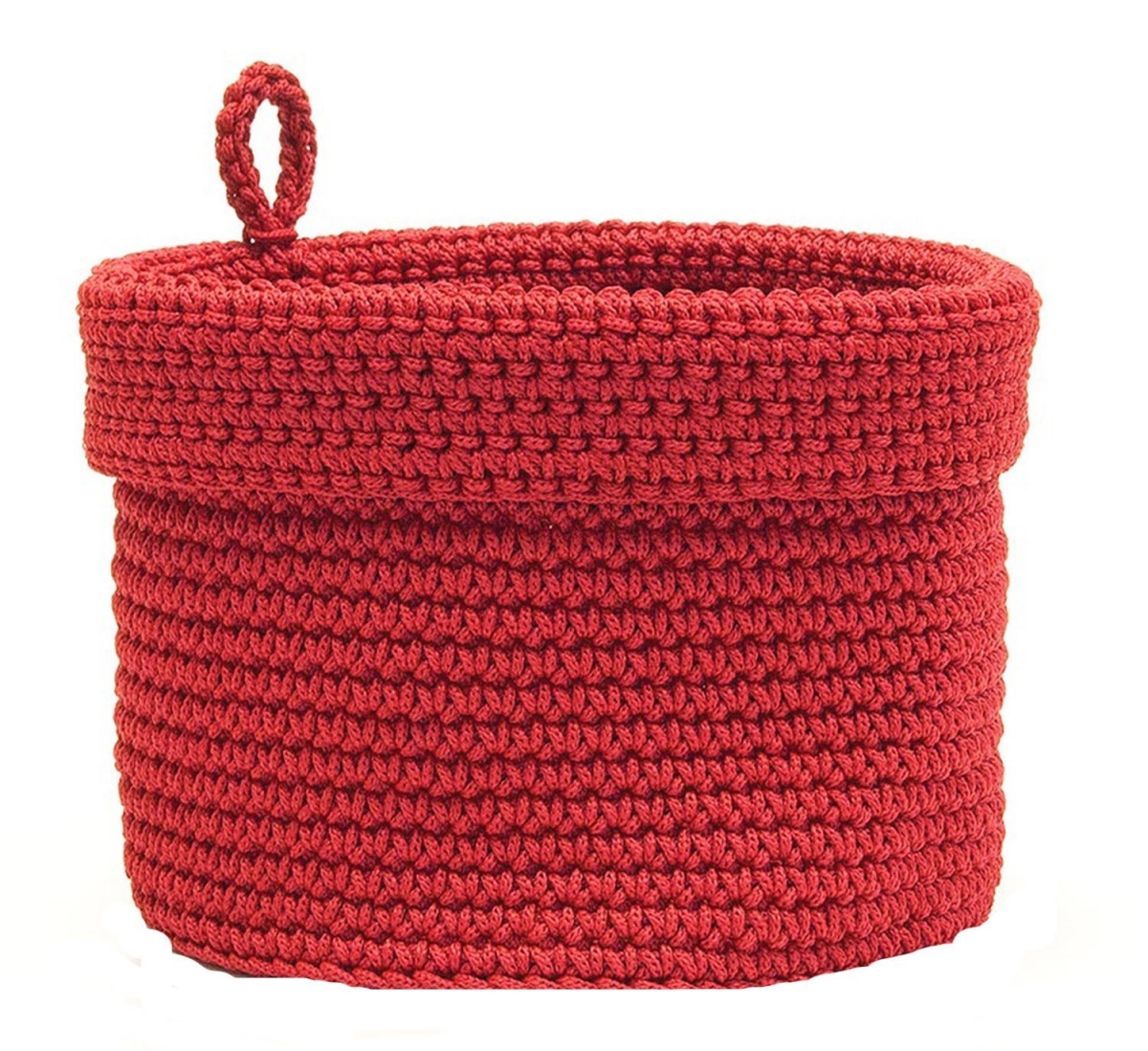 Mc-1040rr 10 X 10 In. Mode Crochet Basket With Loop, Ruby Red