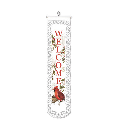 Wh26w-1021 Cardinal Welcome Wall Hanging