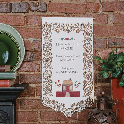 Wh11e-hfb Home,family & Blessing Wall Hanging