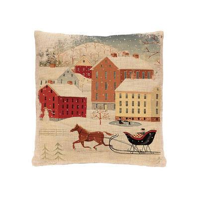 18 X 18 In. Sleigh Ride Pillow Cover, Natural