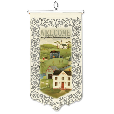 Wh11e-0626 Country Home Welcome Wall Hanging
