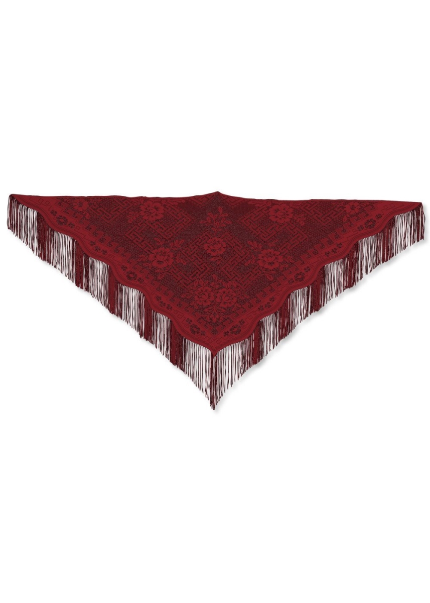 Dysh-rd Dynasty 41 X 84 In. Shawl With Fringe - Red