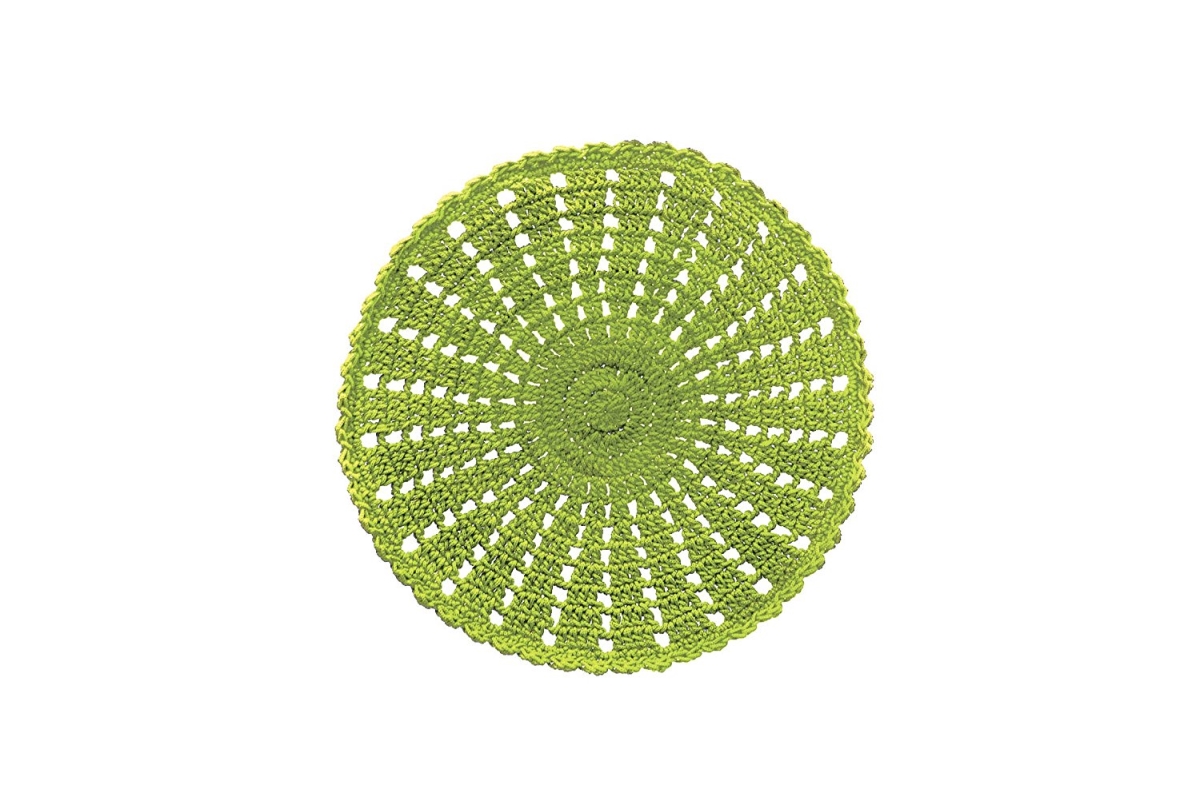 Mc-1020cg Mode Crochet 12 In. Round Doily - Citron Green