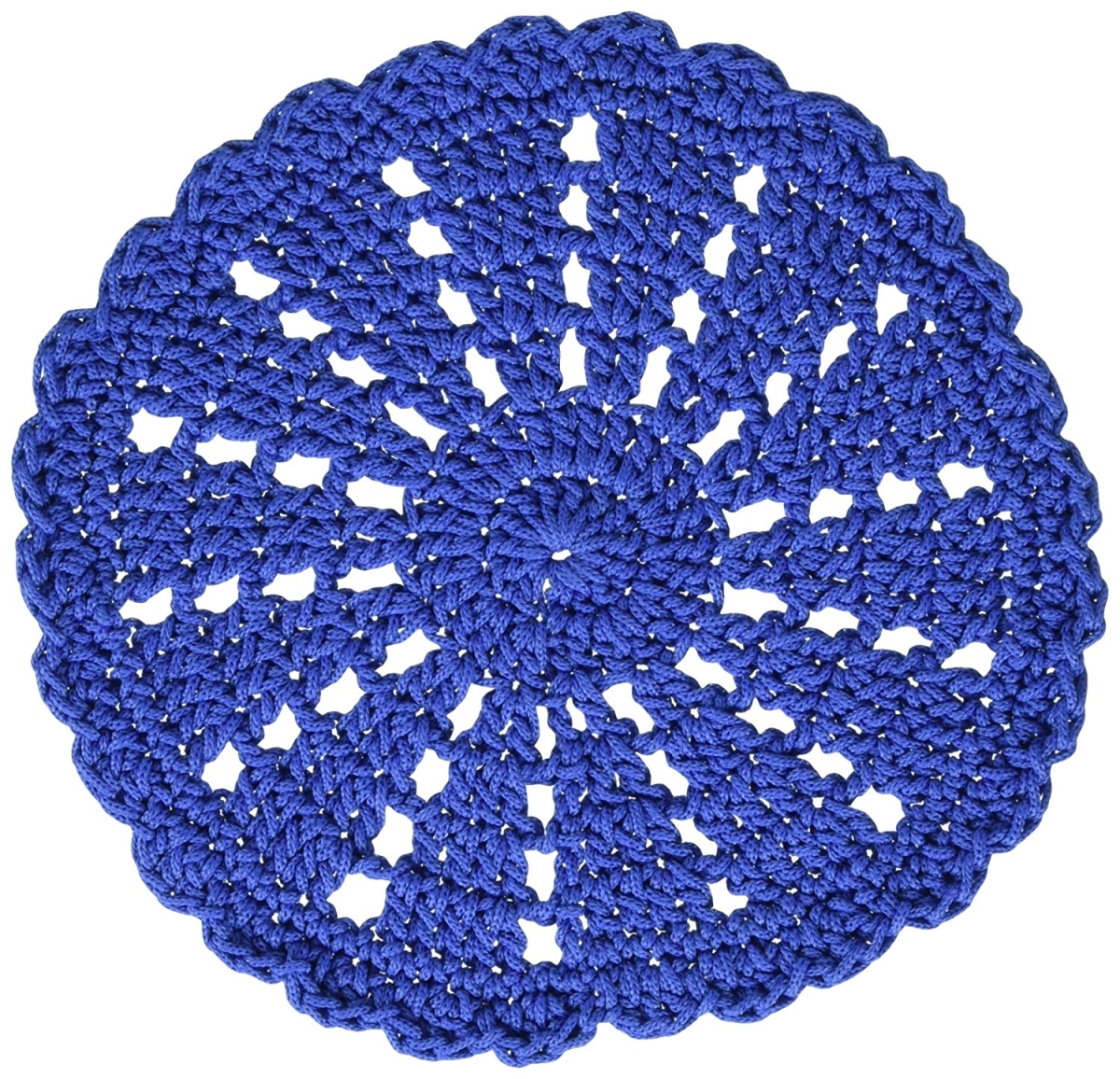 Mc-1010cb Mode Crochet 8 In. Round Doily - Cobalt Blue