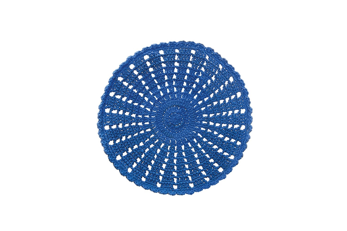Mc-1020cb Mode Crochet 12 In. Round Doily - Cobalt Blue