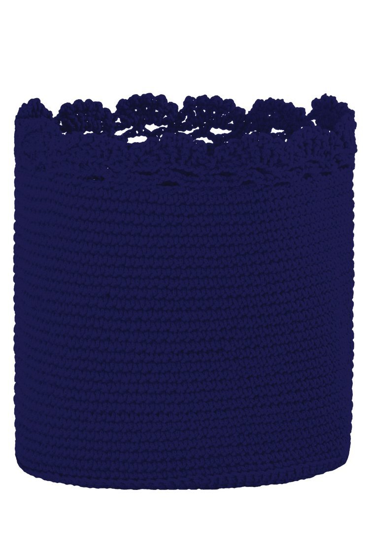 Mc-1065nv 6 X 6 In. Mode Crochet Basket With Trim
