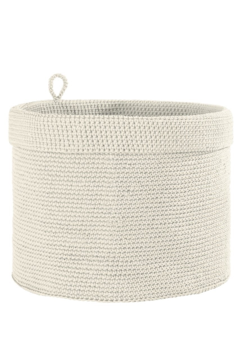 Mc-1040cr 10 X 10 In. Mode Crochet Basket With Loop, Cream