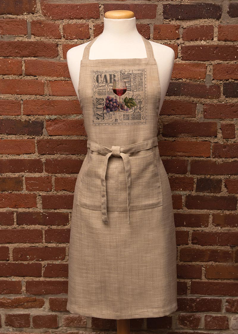 Wco-aprna 26 X 34 In. Wine Country Apron, Natural
