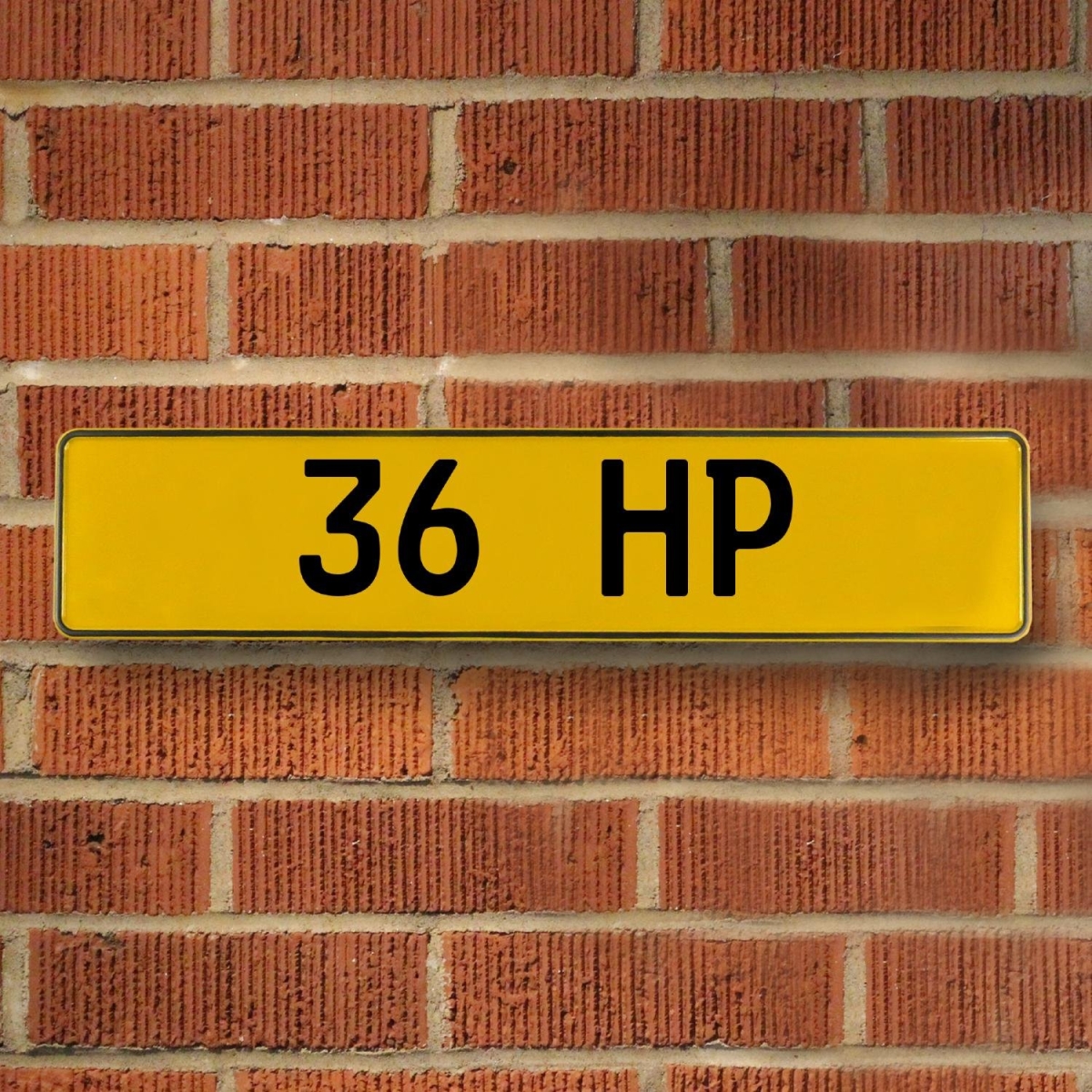 36 Hp - Yellow Aluminum Street Sign Mancave Euro Plate Name Door Sign Wall