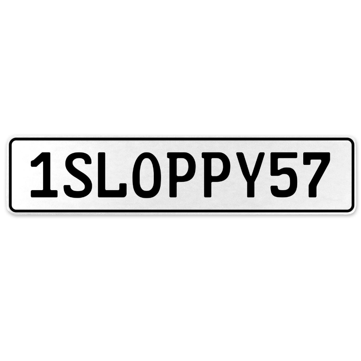 1sloppy57 - White Aluminum Street Sign Mancave Euro Plate Name Door Sign Wall