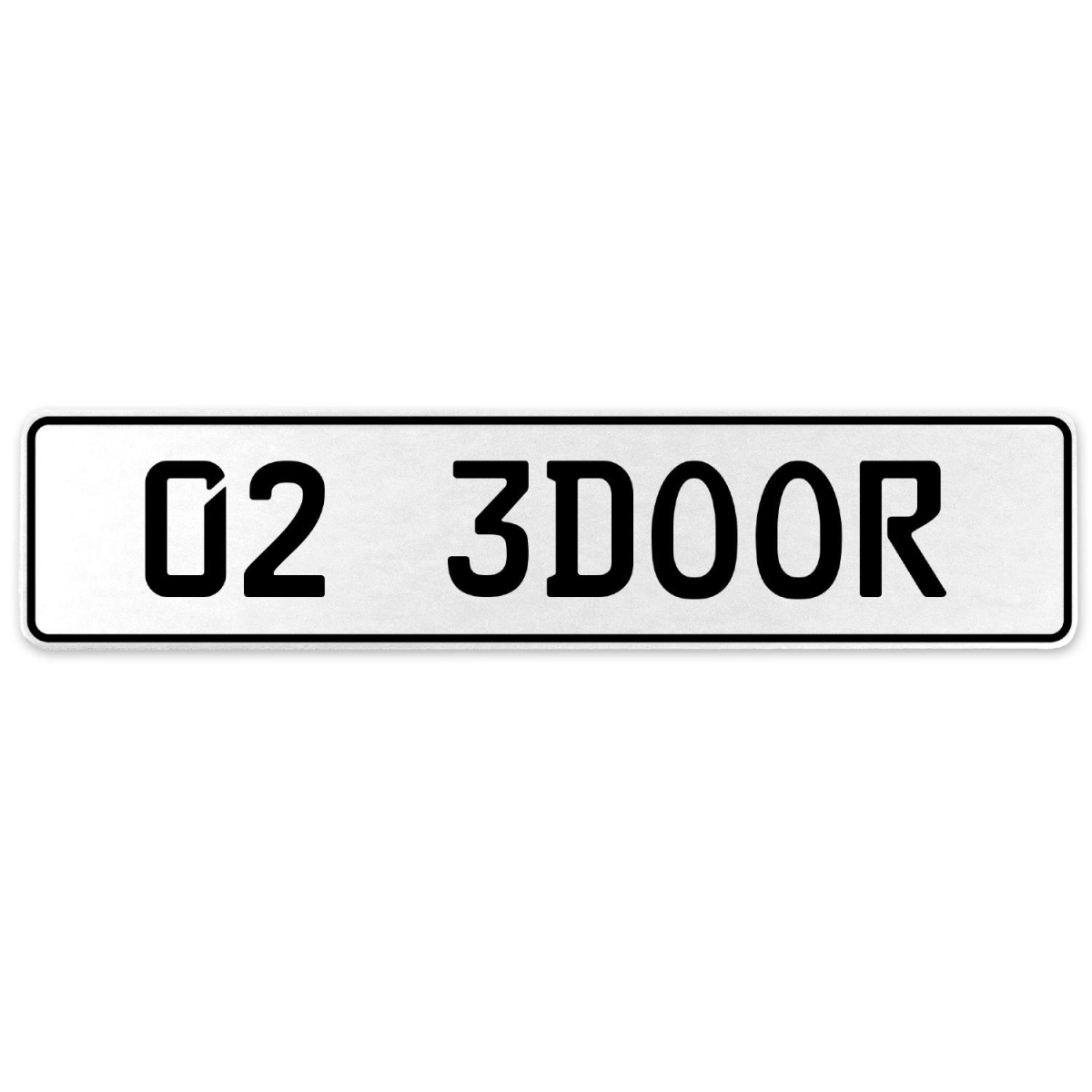 02 3door - White Aluminum Street Sign Mancave Euro Plate Name Door Sign Wall