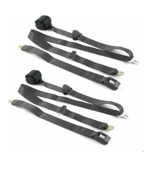 UPC 797410850843 product image for Airplane 3 Point Charcoal Retractable Bucket Seat Belt Kit with Bracketry for 19 | upcitemdb.com