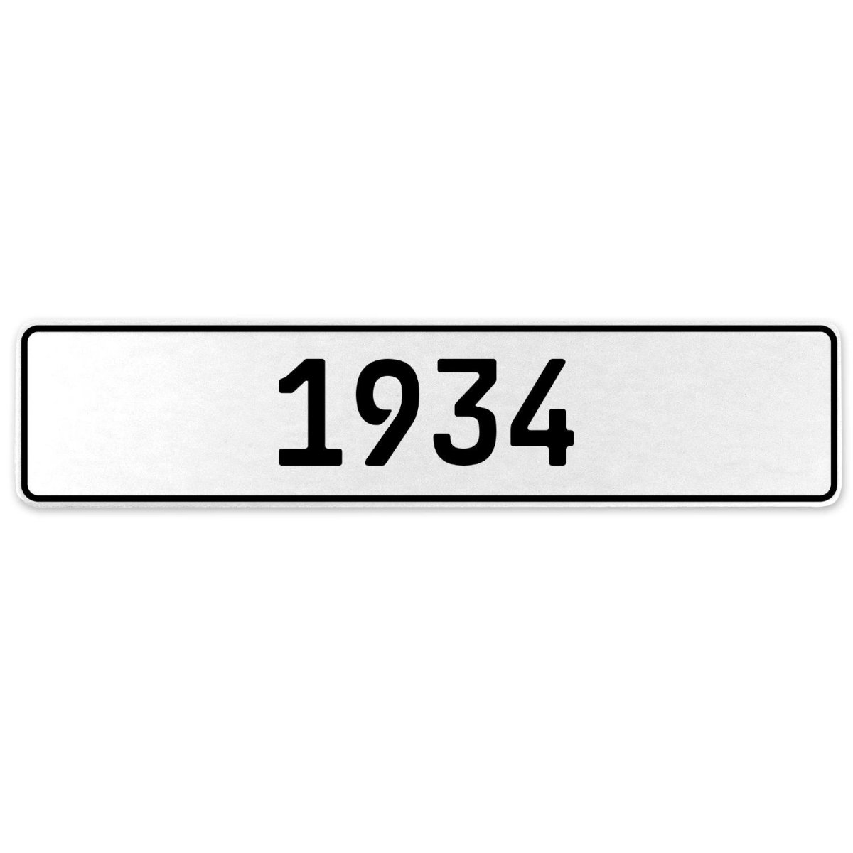 553177 1934 Year - White Aluminum Street Sign Mancave Euro Plate Name Door Sign Wall