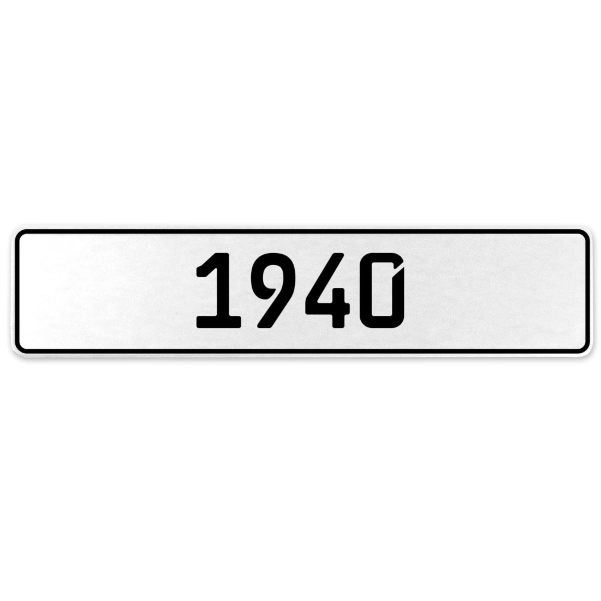553183 1940 Year - White Aluminum Street Sign Mancave Euro Plate Name Door Sign Wall