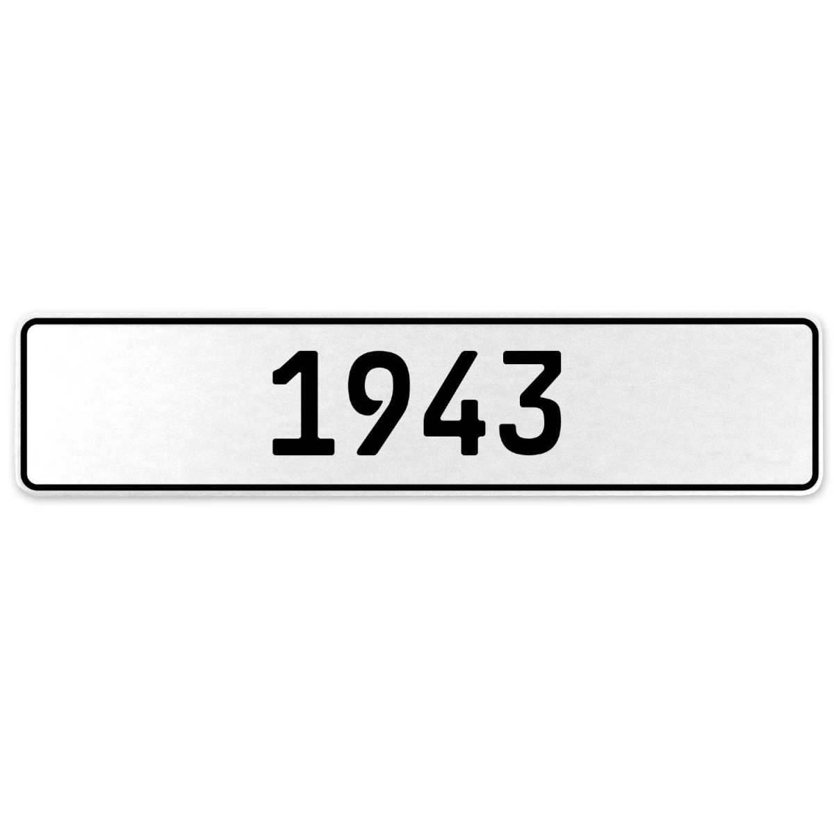 553186 1943 Year - White Aluminum Street Sign Mancave Euro Plate Name Door Sign Wall
