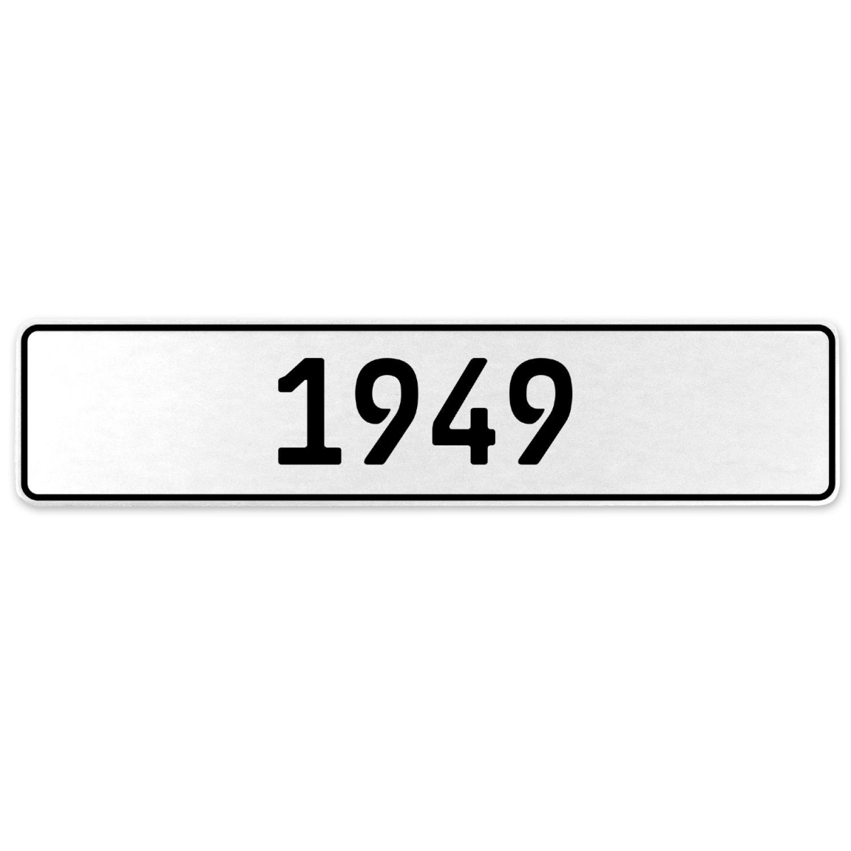 1949 Year - White Aluminum Street Sign Mancave Euro Plate Name Door Sign Wall