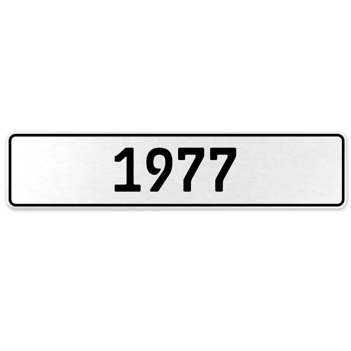1977 Year - White Aluminum Street Sign Mancave Euro Plate Name Door Sign Wall