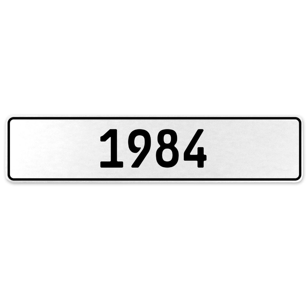 1984 Year - White Aluminum Street Sign Mancave Euro Plate Name Door Sign Wall